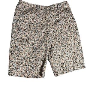Valerie Stevens Men's Floral Print Shorts - Black and White